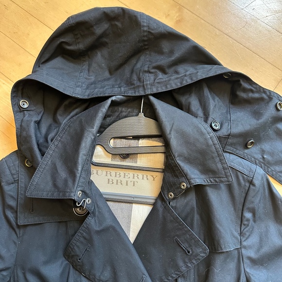 Burberry Brit black trench coat, 2   GD1110 - Picture 3 of 6